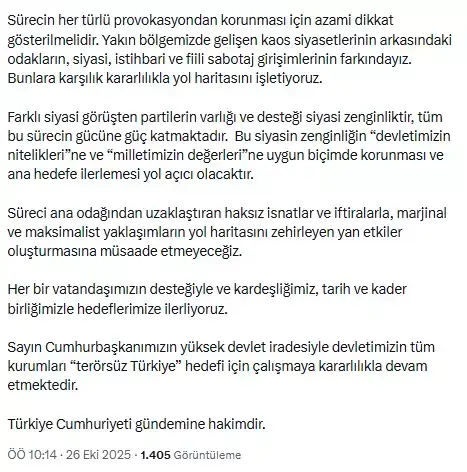 AK Parti'den PKK'nın Türkiye'den çekilmesine ilk yorum
