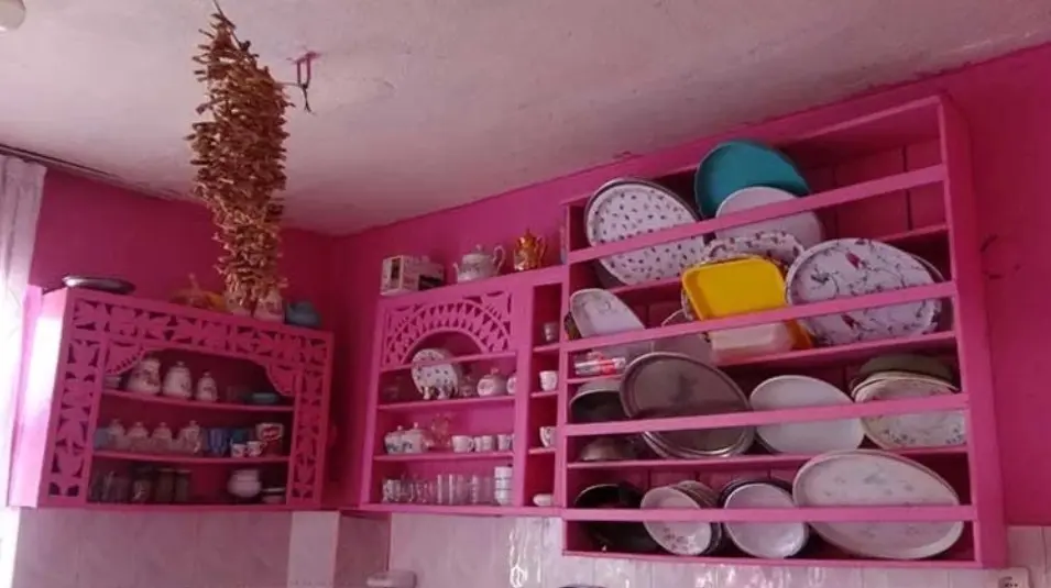 75 yaşına kadar bütün hayatını pembeye boyadı, akülü arabasına gücü yetmedi