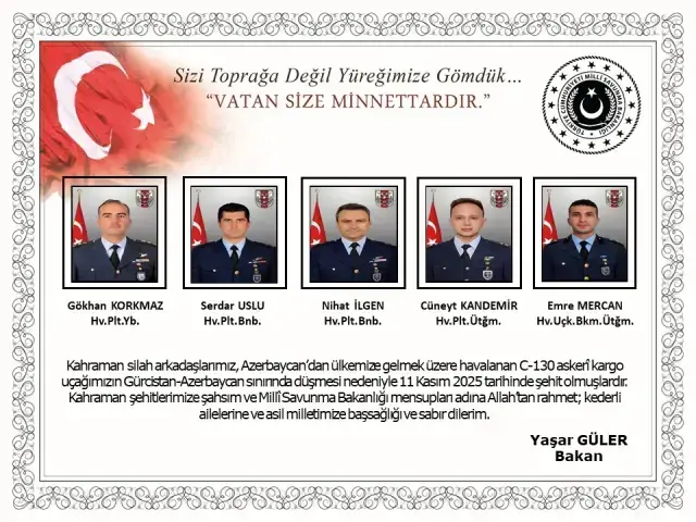Gürcistan'da düşen uçaktaki 20 askerimiz şehit oldu! İşte isimleri