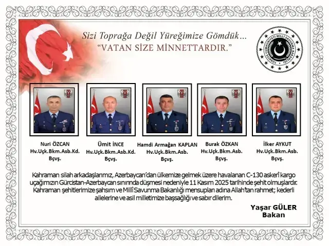 Gürcistan'da düşen uçaktaki 20 askerimiz şehit oldu! İşte isimleri