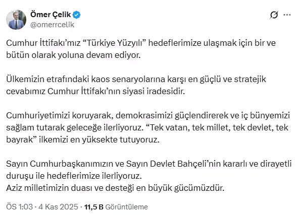 Bahçeli'nin ittifak sözlerine Cumhurbaşkanlığından ilk yorum