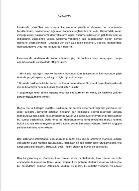 Tutuklanan Mehmet Akif Ersoy'dan ilk açıklama