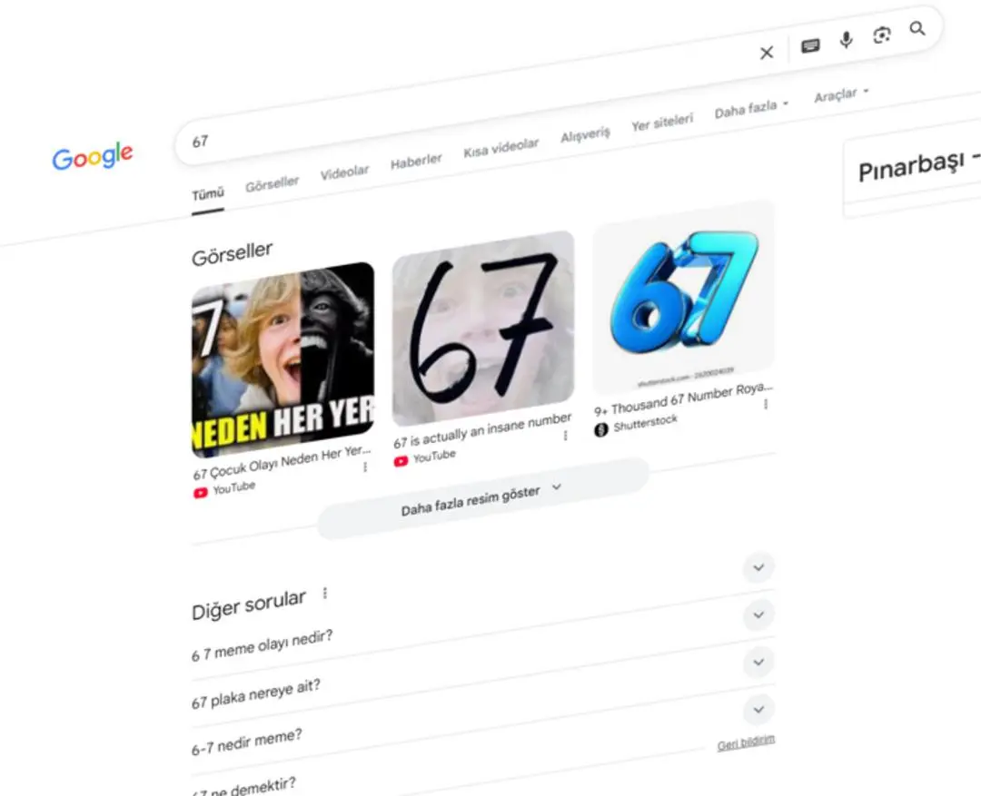 Google a 67 yazınca ekranın sallanması gündem oldu! Google da 67 yazınca ekran neden sallanıyor? 1