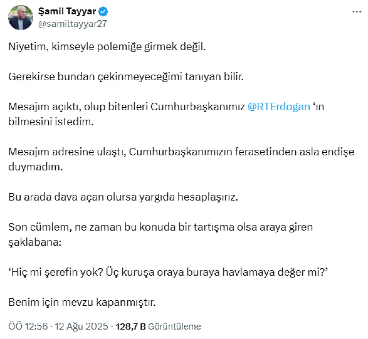Şamil Tayyar ile Mehmet Uçum arasında Rezan Epözdemir gerilimi