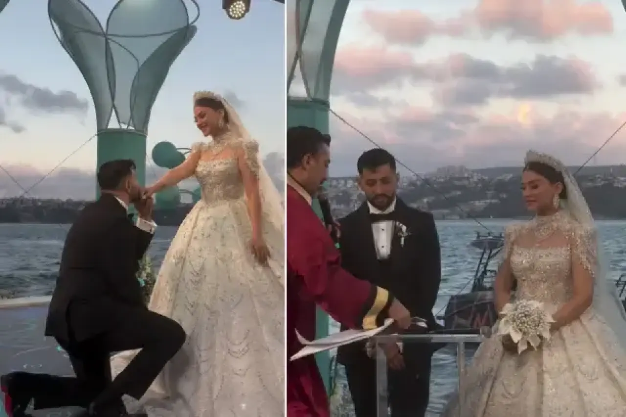 Burak Bulut ve Eda Sakız'ın düğününde yok yok! Kırbaçlı after parti şok etti