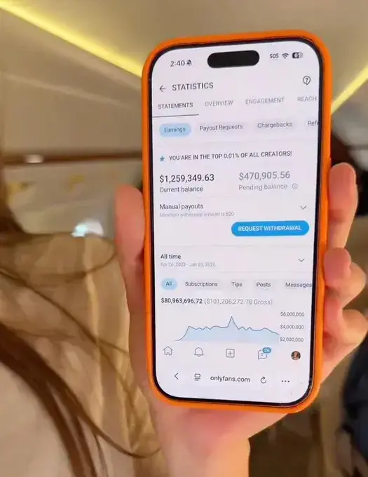 OnlyFans üreticisinin kazancı 100 milyon doları geçti