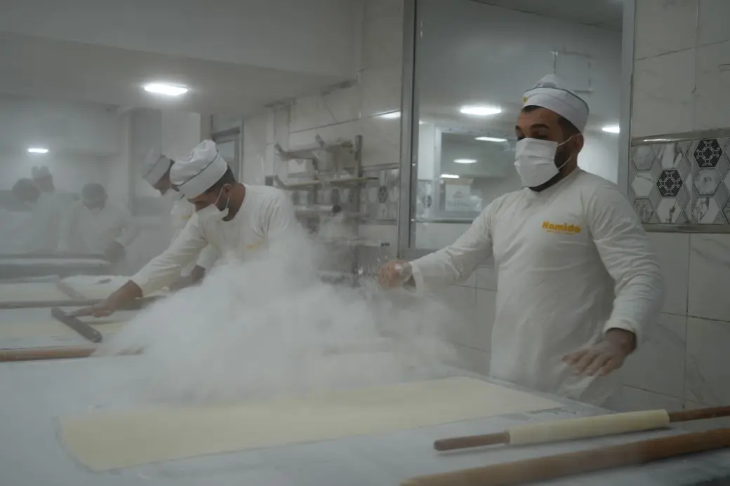 Bayram öncesi Gaziantep’te baklava mesaisi